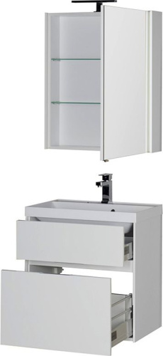 Мебель для ванной Aquanet Латина 60 2 ящика белая фото 2