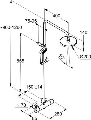 37 670 руб. Душевая стойка Kludi Logo 6809505-00 с термостатом фото 2 Душевая стойка Kludi Logo 6809505-00 с термостатом фото 2