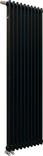 Радиатор стальной Zehnder Charleston Completto C2180/10 2-трубчатый, подключение V001, черный фото 2