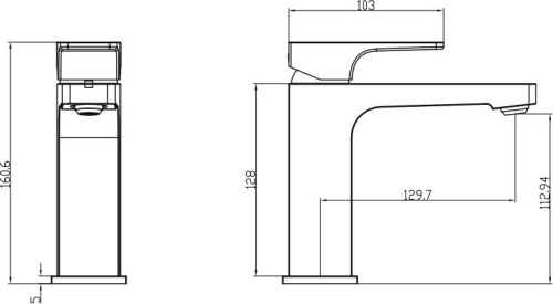 Смеситель Villeroy & Boch Architectura Square TVW12500400061 для раковины фото 2