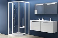 Душевой уголок Ravak SKCP4-90 Transparent, профиль белый