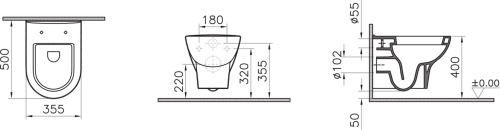 Комплект VitrA Zentrum 9012B003-7206 4 в 1 с микролифтом фото 6