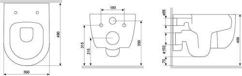 31 190 руб. Унитаз подвесной Damixa Sirius DX86C1700SC с микролифтом фото 7 Унитаз подвесной Damixa Sirius DX86C1700SC с микролифтом фото 7