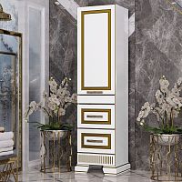 Шкаф-пенал Opadiris Оникс L золотая патина