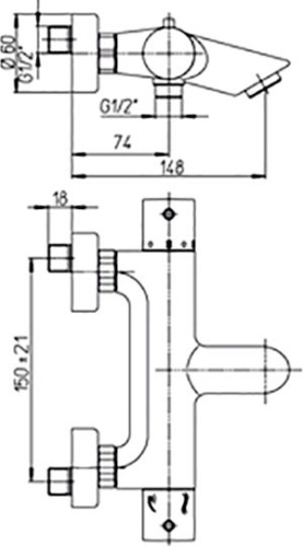 21 303 руб. Термостат Paini Cox 78CR111TH для ванны с душем фото 4 Термостат Paini Cox 78CR111TH для ванны с душем фото 4
