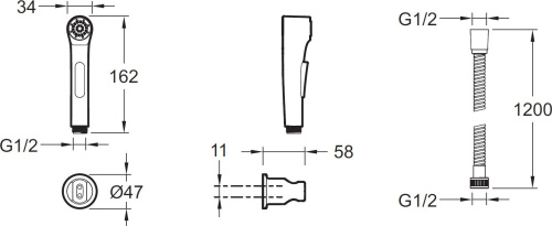 2 900 руб. Гигиенический душ Jacob Delafon Elate E97258-CP фото 2 Гигиенический душ Jacob Delafon Elate E97258-CP фото 2