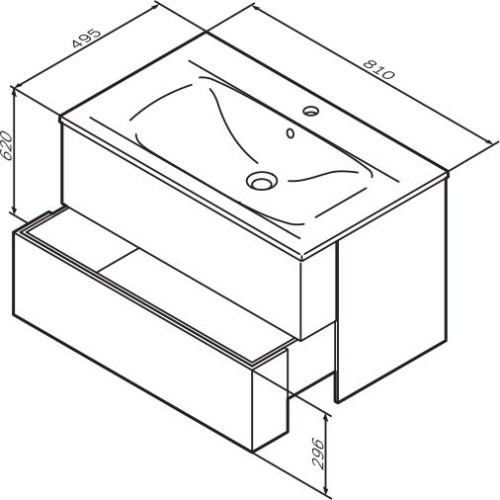 Мебель для ванной AM.PM Spirit V2.0 80 белый глянец фото 5