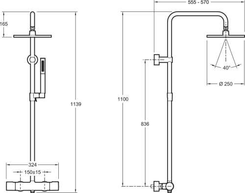 Душевая стойка Jacob Delafon Toobi E8993-CP фото 4