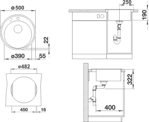 Мойка кухонная Blanco Riona 45 кофе фото 2