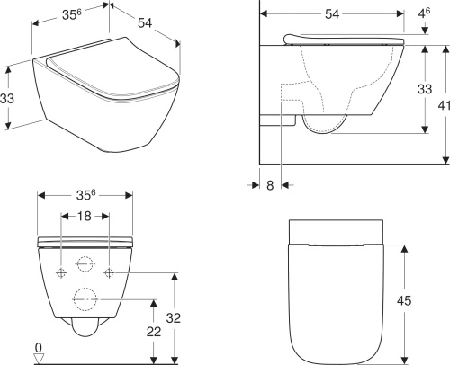 Унитаз подвесной Geberit Smyle Square с крышкой-сиденьем с микролифтом фото 6