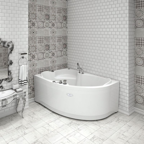 Акриловая ванна Radomir Vannesa Massage Ирма 160х105, с каркасом и экраном, классик, L фото 2