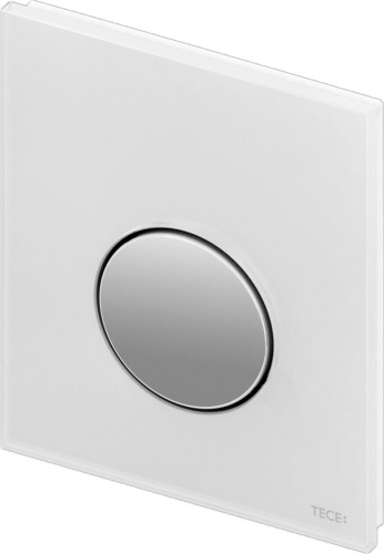 Кнопка смыва TECE Loop Urinal 9242660 белое стекло, кнопка хром фото 2