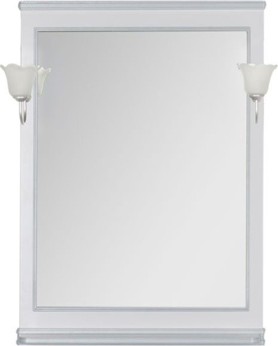 Зеркало Aquanet Валенса 80 белый краколет, серебро фото 5