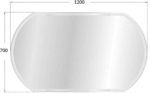 Зеркало Cersanit LED 090 design 120x70, с подсветкой фото 7