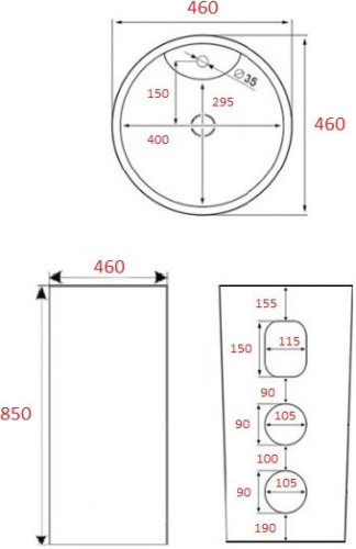 Раковина Mira MR-4747NP фото 4