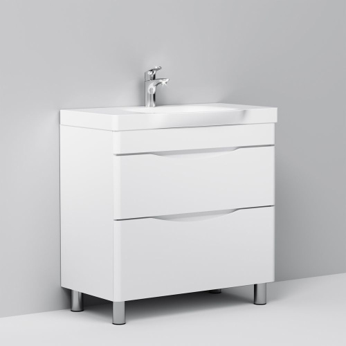 Мебель для ванной AM.PM Like 80 напольная, белый глянец + Сертификат AM.PM на 30 дней подписки на медиасервис фото 2