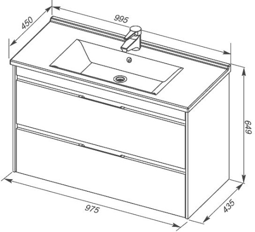 Мебель для ванной Aquanet Тулон 100 фото 6
