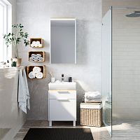 Комплект Унитаз-компакт Cersanit Parva new clean on с микролифтом + Мебель для ванной STWORKI Дублин 50
