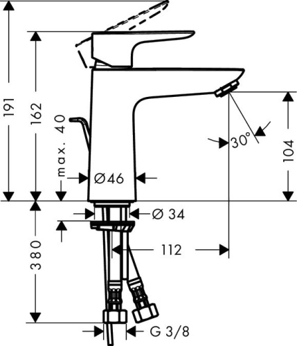 Душевой комплект Hansgrohe Talis E 71740000 + 71710000 + душевой гарнитур фото 6