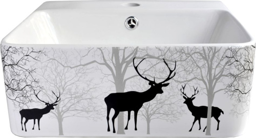 Раковина Bronze de Luxe Deer 1060BD черная фото 3