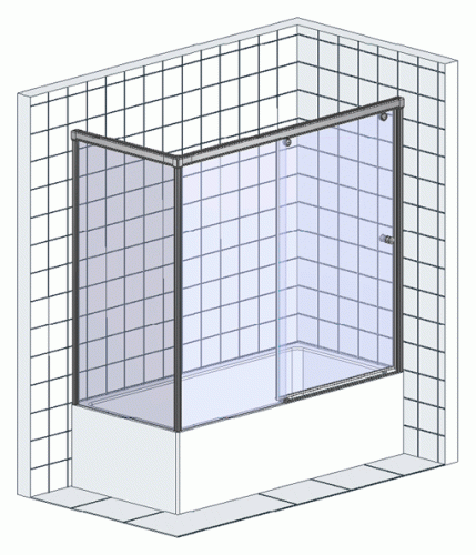 Шторка на ванну GuteWetter Slide Part GV-863B левая 150x80 см стекло бесцветное, профиль хром фото 7