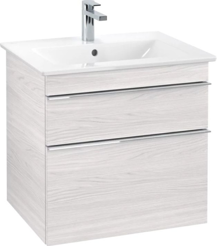 Мебель для ванной Villeroy & Boch Venticello 60 white wood, с ручками хром фото 3