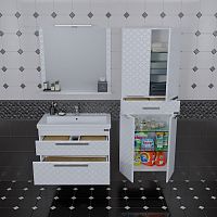 Мебель для ванной СанТа Калипсо Люкс 80 подвесная 2 ящика