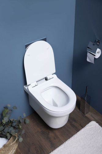 Унитаз подвесной Aquanet Nova-W Rimless Soft Close-SLIMSEAT фото 5