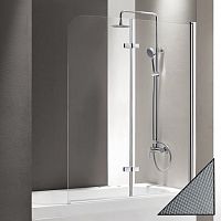 Шторка на ванну Cezares Eco O-V-21-120/140-P-Cr-R стекло punto