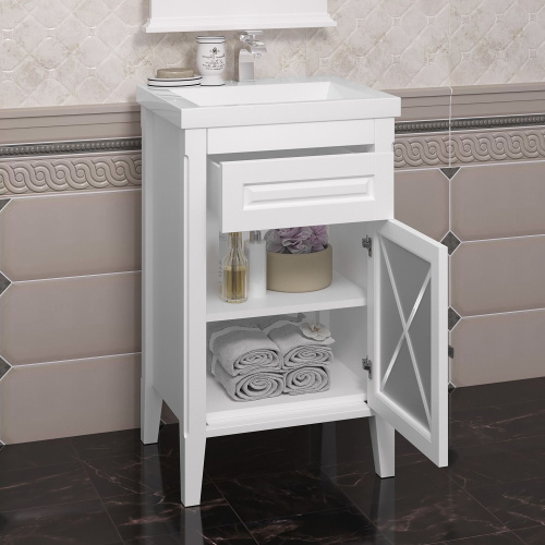 Мебель для ванной Opadiris Палермо 50 R белая матовая фото 3