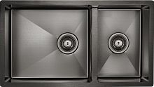 Мойка кухонная Paulmark Osser PM527844-GM вороненая сталь