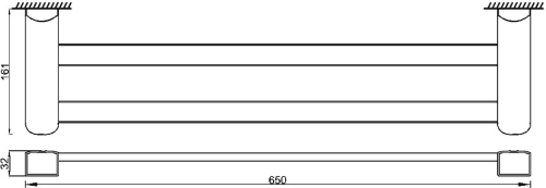 Полотенцедержатель Rush Thira TR36532A двойной фото 2