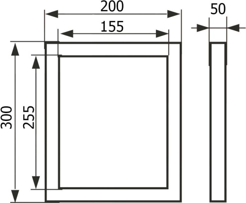 Люк настенный Evecs Ceramo Steel D2030 20x30 фото 4