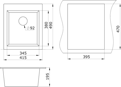 Комплект Paulmark Leer PM104249-BLM черный металлик + Смеситель Paulmark Essen Es213001-418 для кухонной мойки, черный металлик фото 6