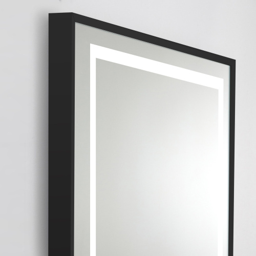 Зеркало BelBagno Kraft SPC-KRAFT-985-685-TCH-WARM-NERO черное, с подогревом фото 2