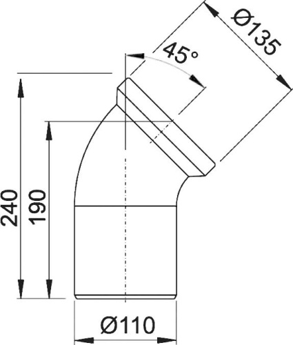 Отвод AlcaPlast A90-45 фото 2