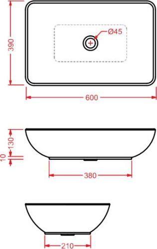 Раковина ArtCeram Tai TAL001 60 см фото 3