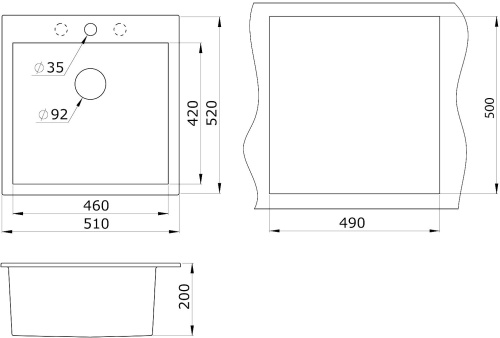 Комплект Paulmark Praktisch PM105152-QU кварц + Смеситель Paulmark Essen Es213211-CR для кухонной мойки, хром фото 8