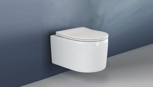 Унитаз подвесной Ceramica Nova Moments CN3003 с микролифтом, безободковый фото 2