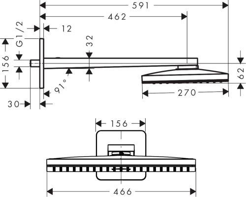 Верхний душ Axor ShowerSolutions 35274000 фото 3