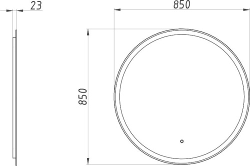 Зеркало ASB-Woodline Марика 85 круглое фото 6