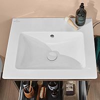 Раковина Villeroy & Boch Venticello 412462RW 60х50, stone white ceramicplus, без отверстия под смеситель