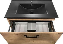 Тумба с раковиной Comforty Бредфорд 75 дуб темный