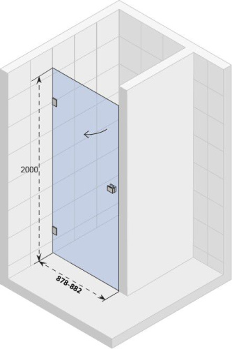 Душевая дверь в нишу Riho Scandic Mistral M101 90 см, L фото 3
