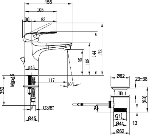 Душевой комплект Villeroy & Boch TVS1086000161 + TVW10510111061 + TVT10550111061 фото 7