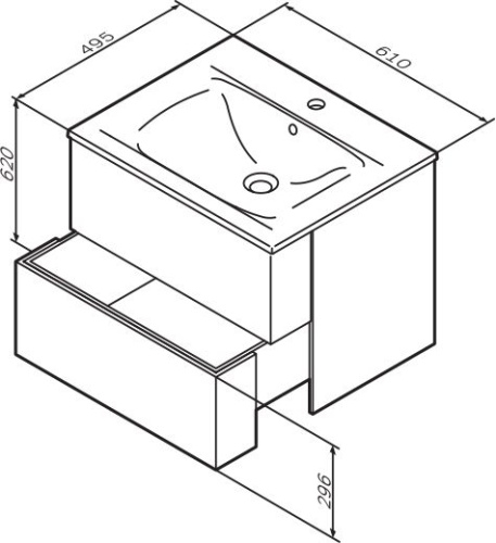Мебель для ванной AM.PM Spirit V2.0 60 белый глянец фото 6