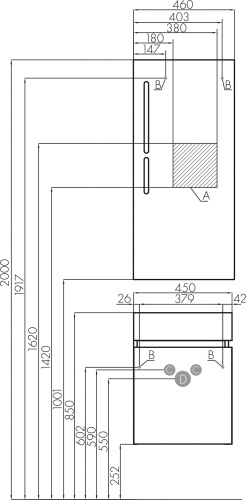 Мебель для ванной AQUATON Эклипс М светлый эбони L фото 7