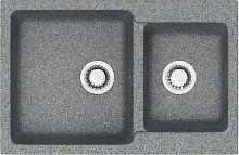 Мойка кухонная ZETT lab. T191Q008 темно-серая
