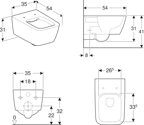 Унитаз подвесной Geberit iCon Square фото 4