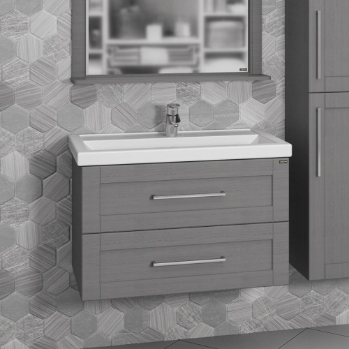 Мебель для ванной СанТа Венера 80 подвесная, дуб серый фото 2